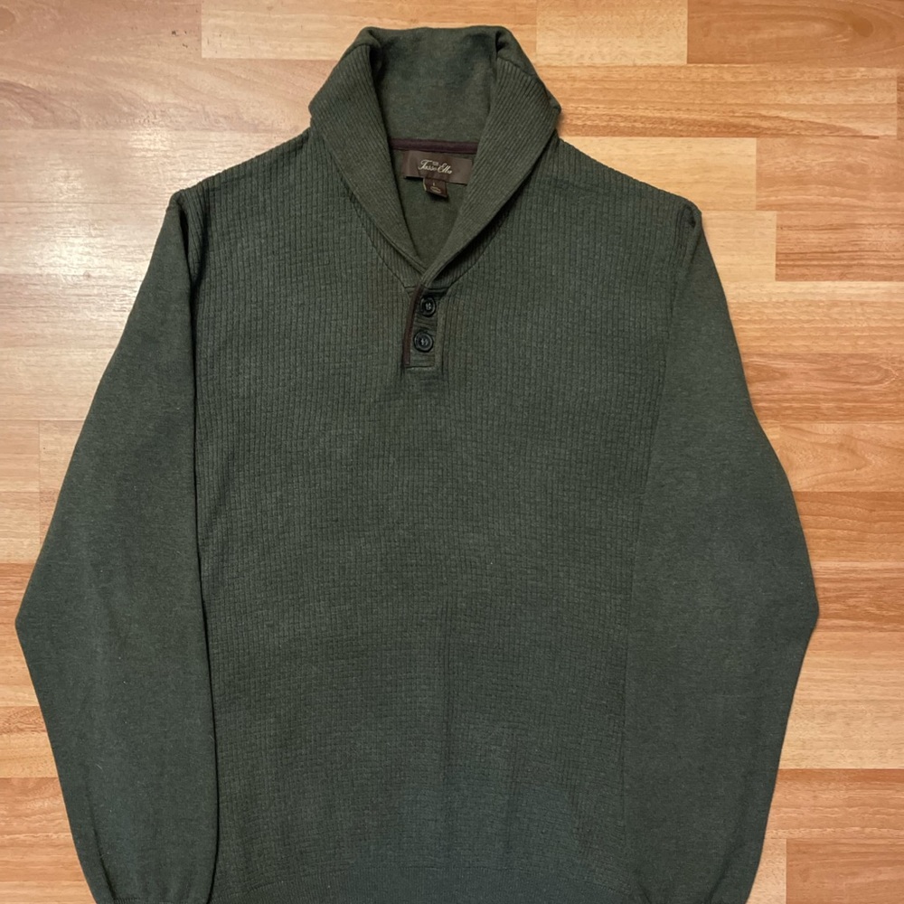 Tasso Elba Shawl Collar Sweater Large